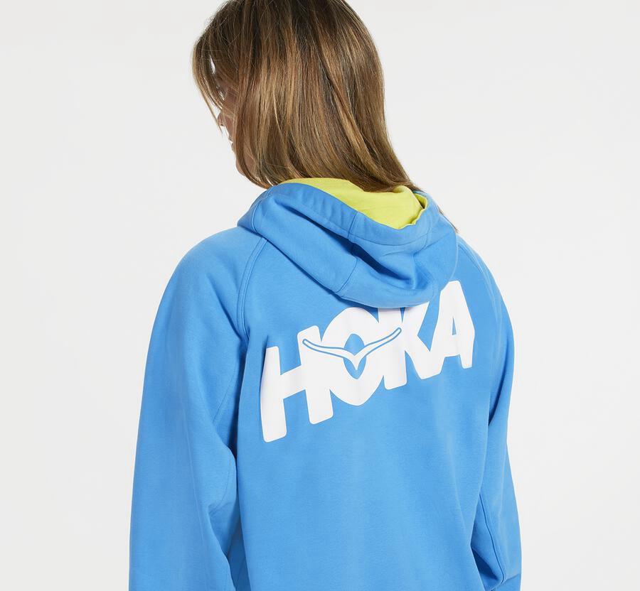 Hoodie Womens - Hoka One One Bondi - Blue - XSQMIUC-26